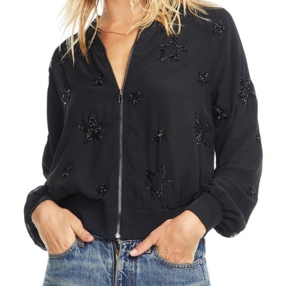 ✂️ BNWT Star Beaded Bomber Jacket by Chaser